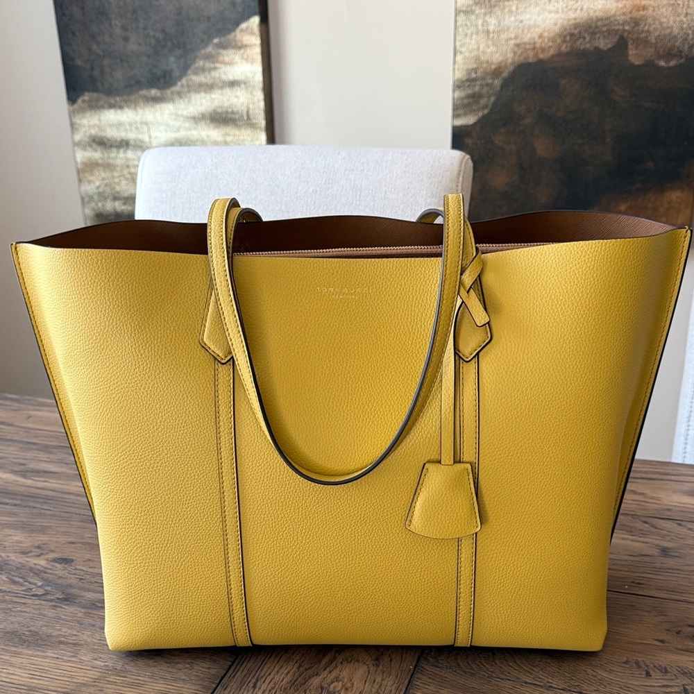 Tory Burch Perry Triple Compartment Leather Tote Bag
